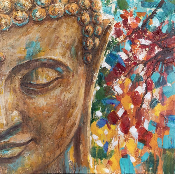 Struktur-Wandbild Part of Buddha II