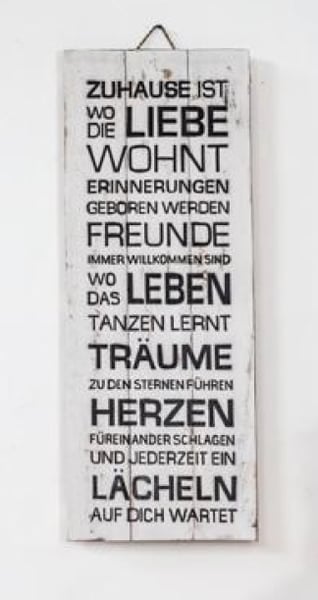 Deko-Holzschild mit Spruch "Board Nr. 2"